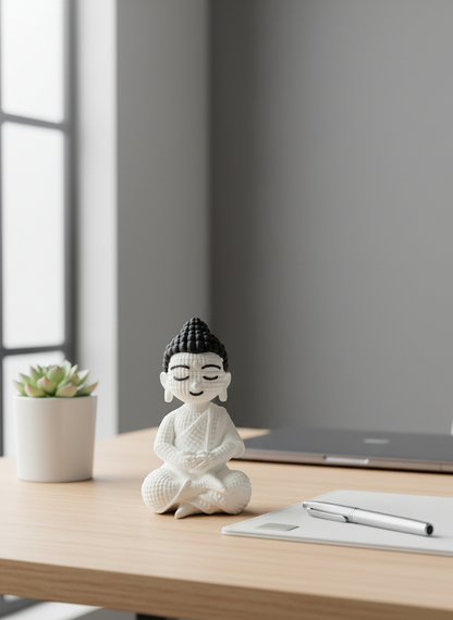 Minimalist Buddha Statue | 3D Printed Spiritual Decor