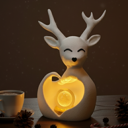 Snowelle – Deer Love Décor Piece & Ambient Lamp | Snowfall Inspired Home Accent