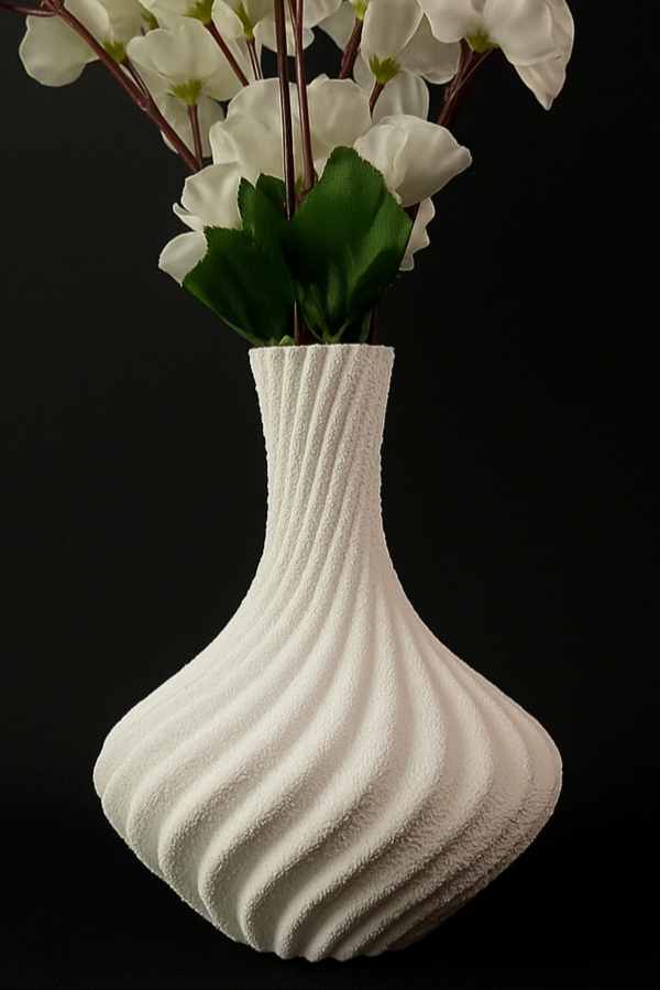 Spiral Twist Vase – Modern 3D Printed Home Décor