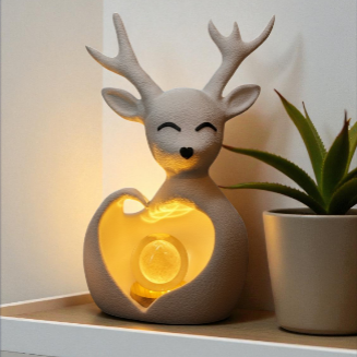 Snowelle – Deer Love Décor Piece & Ambient Lamp | Snowfall Inspired Home Accent