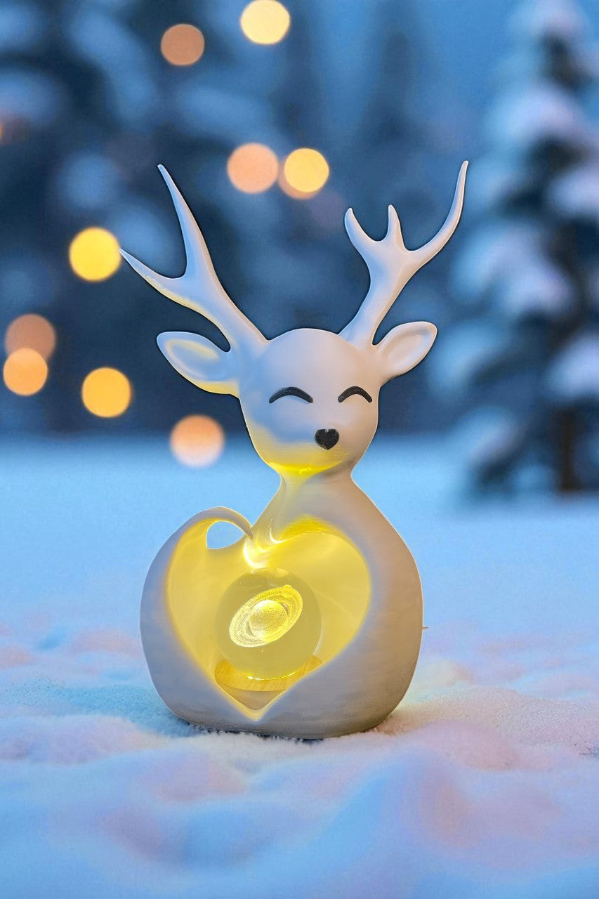 Snowelle – Deer Love Décor Piece & Ambient Lamp | Snowfall Inspired Home Accent