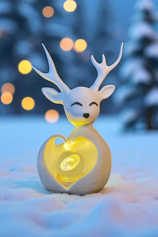 Snowelle – Deer Love Décor Piece & Ambient Lamp | Snowfall Inspired Home Accent